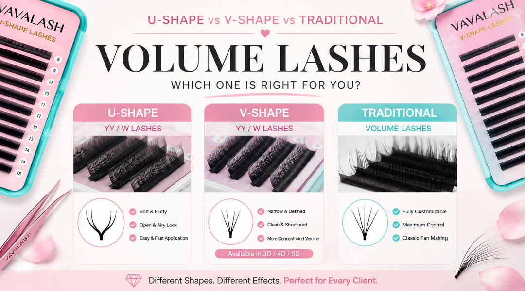 U-Shape vs. V-Shape vs. Traditional Volume Lashes: Which One Should Lash Artists Choose?