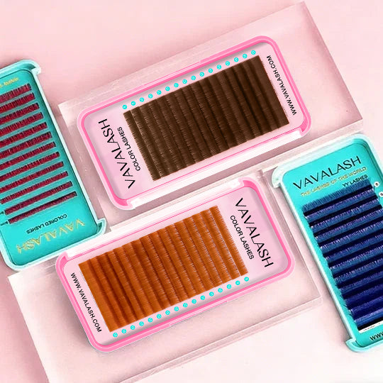 Colored Lashes for lashes extensions