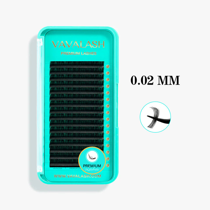 Extensions de cils Premium Mega Volume Noir Mat 0.02mm