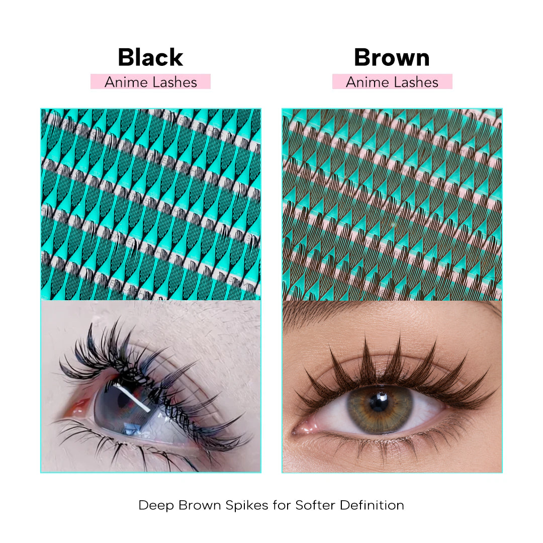 0.07MM Dark Brown Wispy Anime Lashes