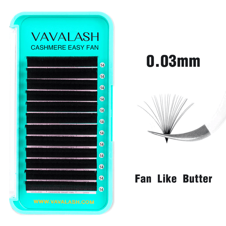 Cashmere Mega Volume Easy Fan Lash Extensions 0.03mm