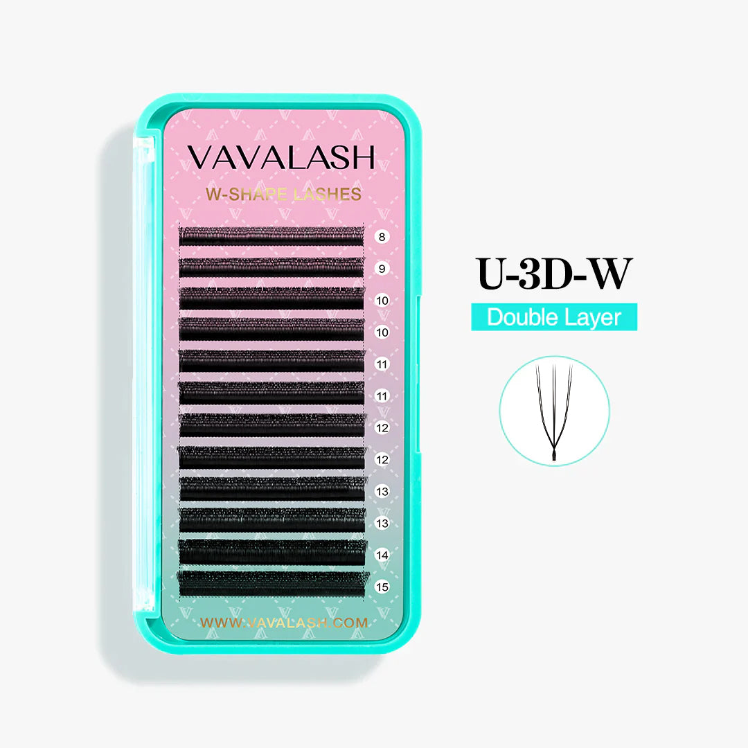 U-Shape Double Layer 3D W Lashes
