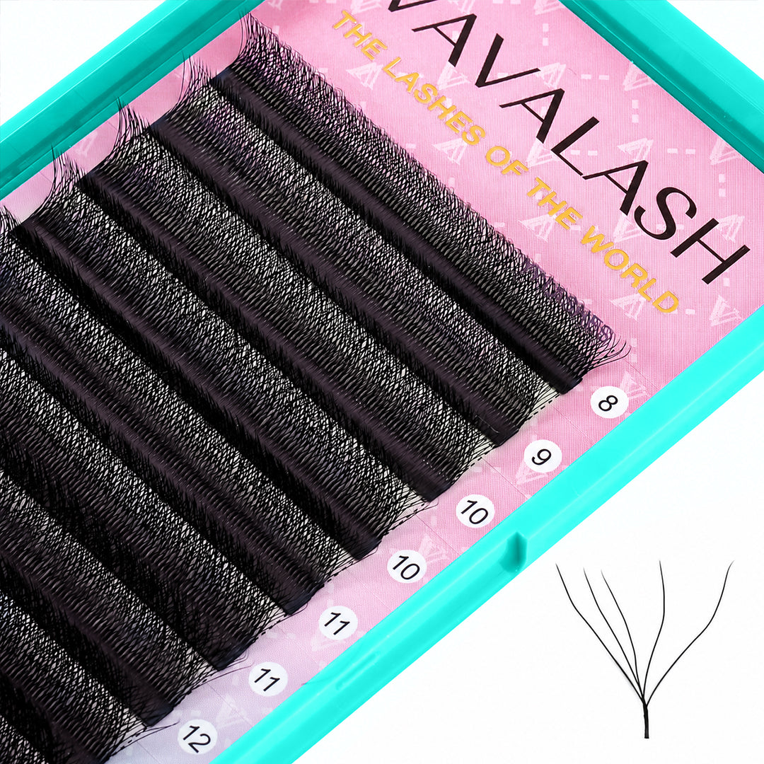 W-Shape 5D Volume Premade Fan Lash Extensions J/L/M Curl