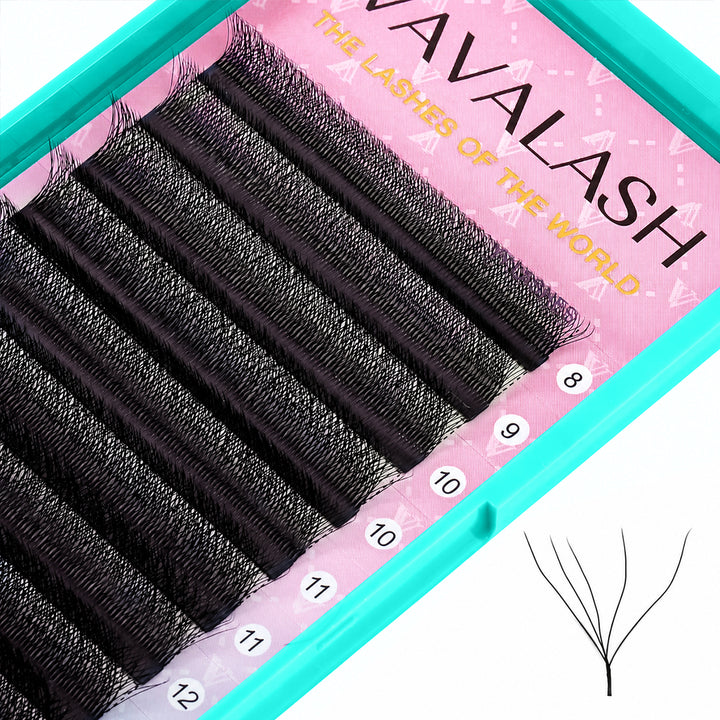 W-Shape 5D Volume Premade Fan Lash Extensions J/L/M Curl