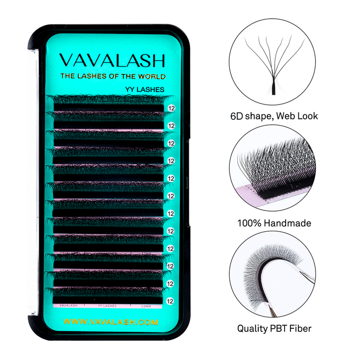 W-Shape 6D Volume Premade Fan Lash Extensions - VAVALASH