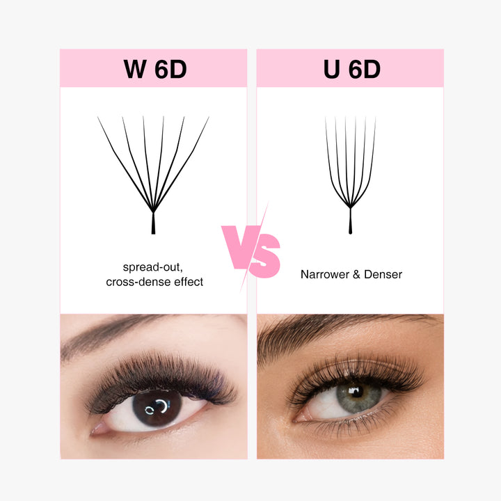 0.07MM U-Shape W 6D Volume Lashes