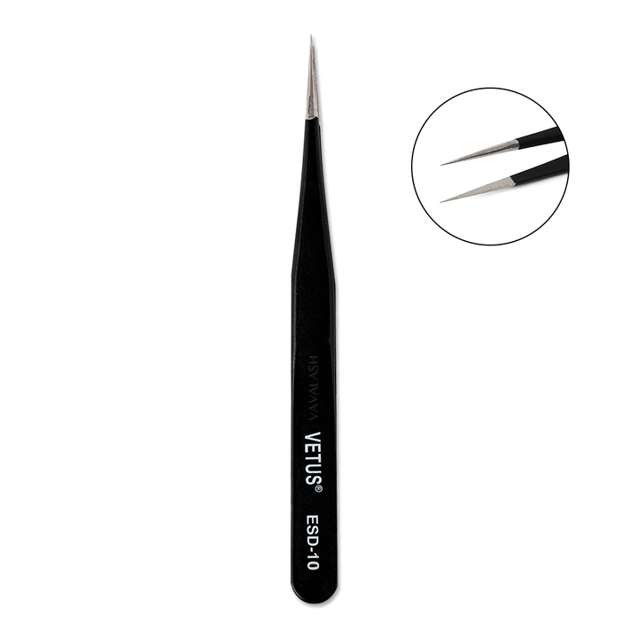 Tweezers ESD-10 Anti-Static Tweezers for Professional Eyelash Extension - VAVALASH