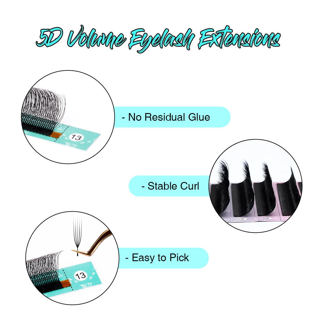 0.07MM U-shape W 5D Volume Lashes