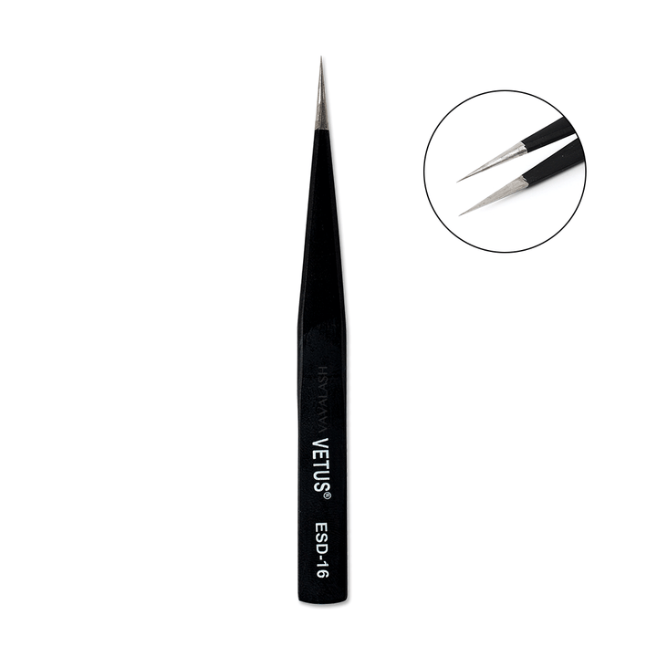 Tweezers ESD-16 Anti-Static Tweezers for Professional Eyelash Extension VAVALASH