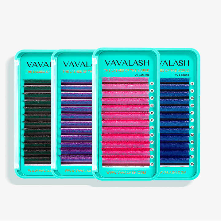Colored YY Lash Extensions Volume Premade Fan-1