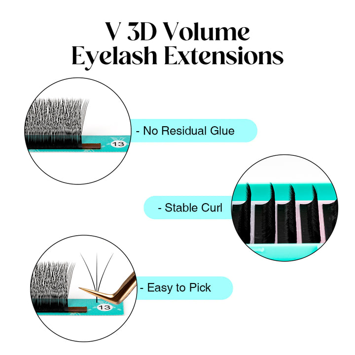 0.07MM V-Shape W 3D Volume Lashes