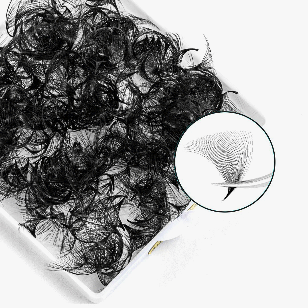40D Handmade Premade Loose Fans With Pointy Base /500 Fans-1