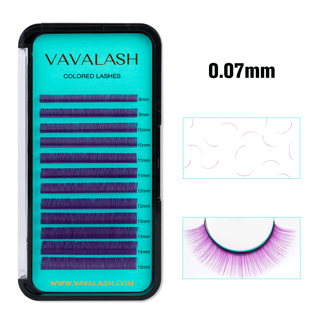 Colored Lash Volume Eyelash Extensions 0.07mm - VAVALASH