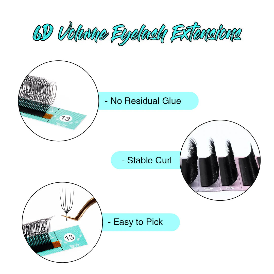 0.07MM U-Shape W 6D Volume Lashes