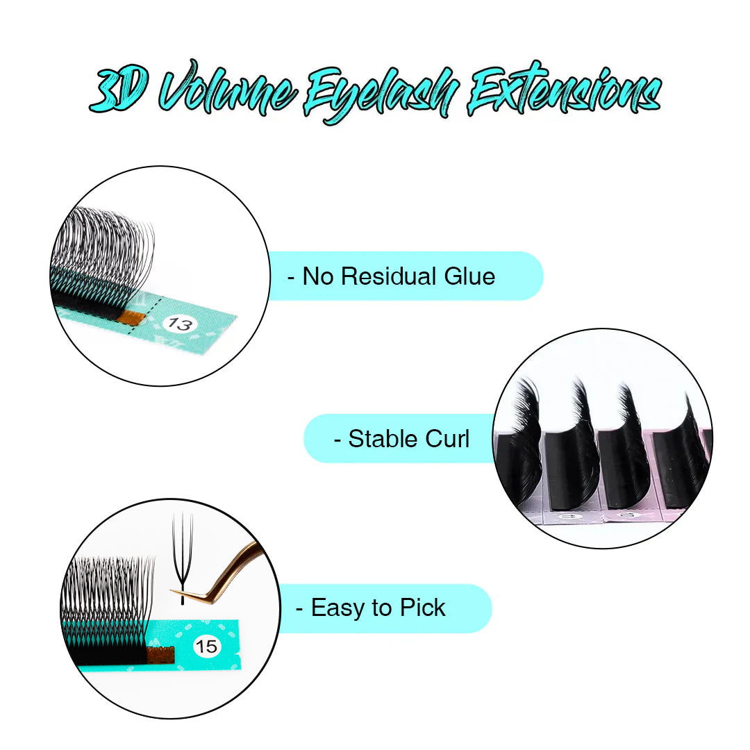 U-Shape Double Layer 3D W Lashes