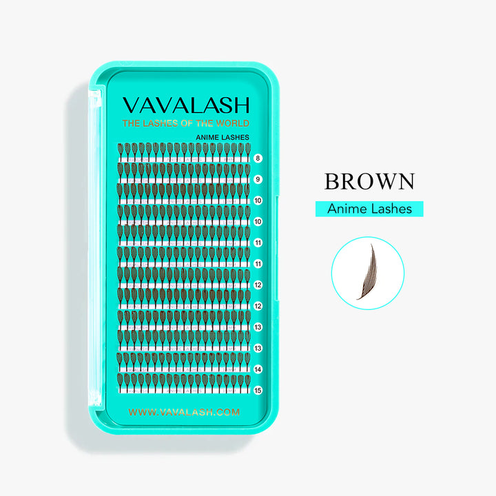 0.07MM Dark Brown Wispy Anime Lashes