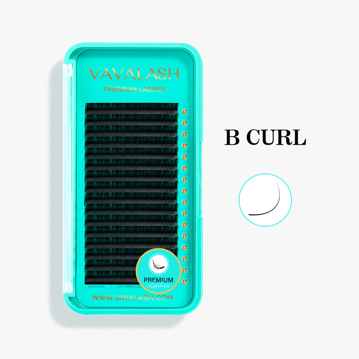 Individuelle Wimpernverlängerung unten B Curl