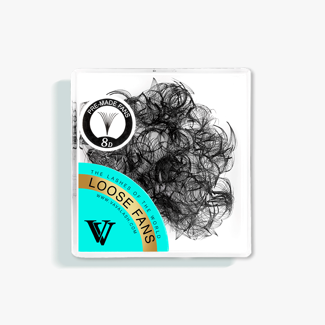 8D handgefertigte vorgefertigte lose Fans mit spitzem Basis /500 Fans