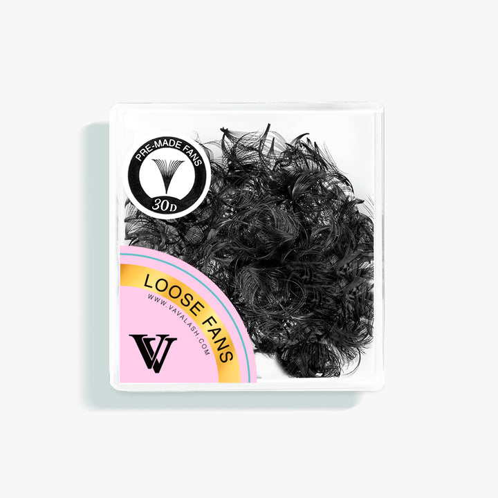 30D Handmade Premade Loose Fans With Pointy Base /500 Fans