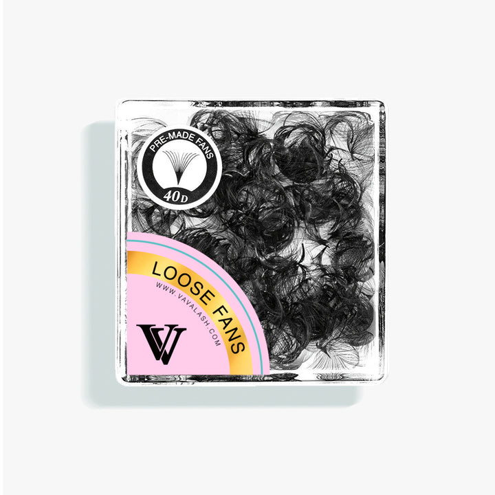 40D Handmade Premade Loose Fans With Pointy Base /500 Fans