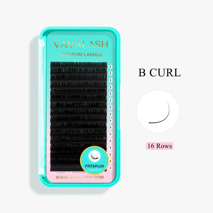 Extensions individuelles de cils inférieures b curl
