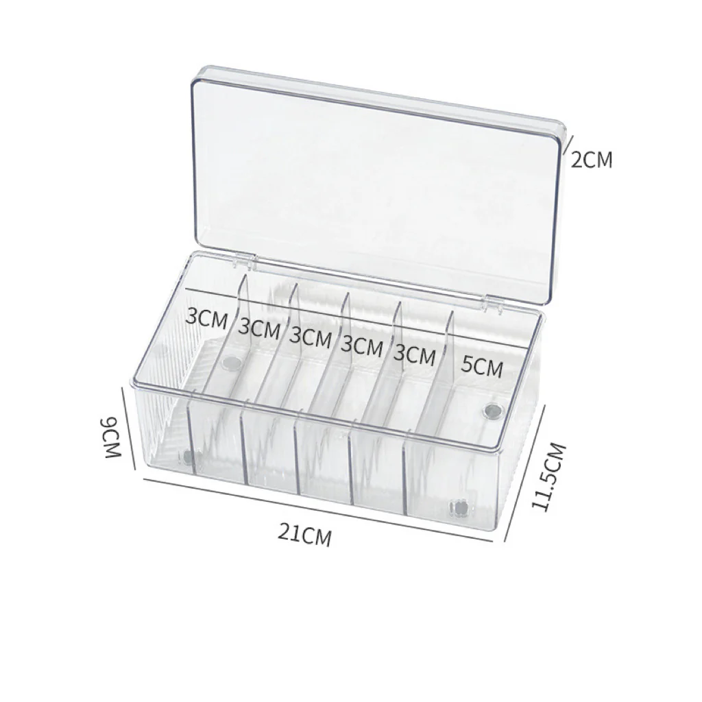 6 Grids Accessories Acrylic Storage Box