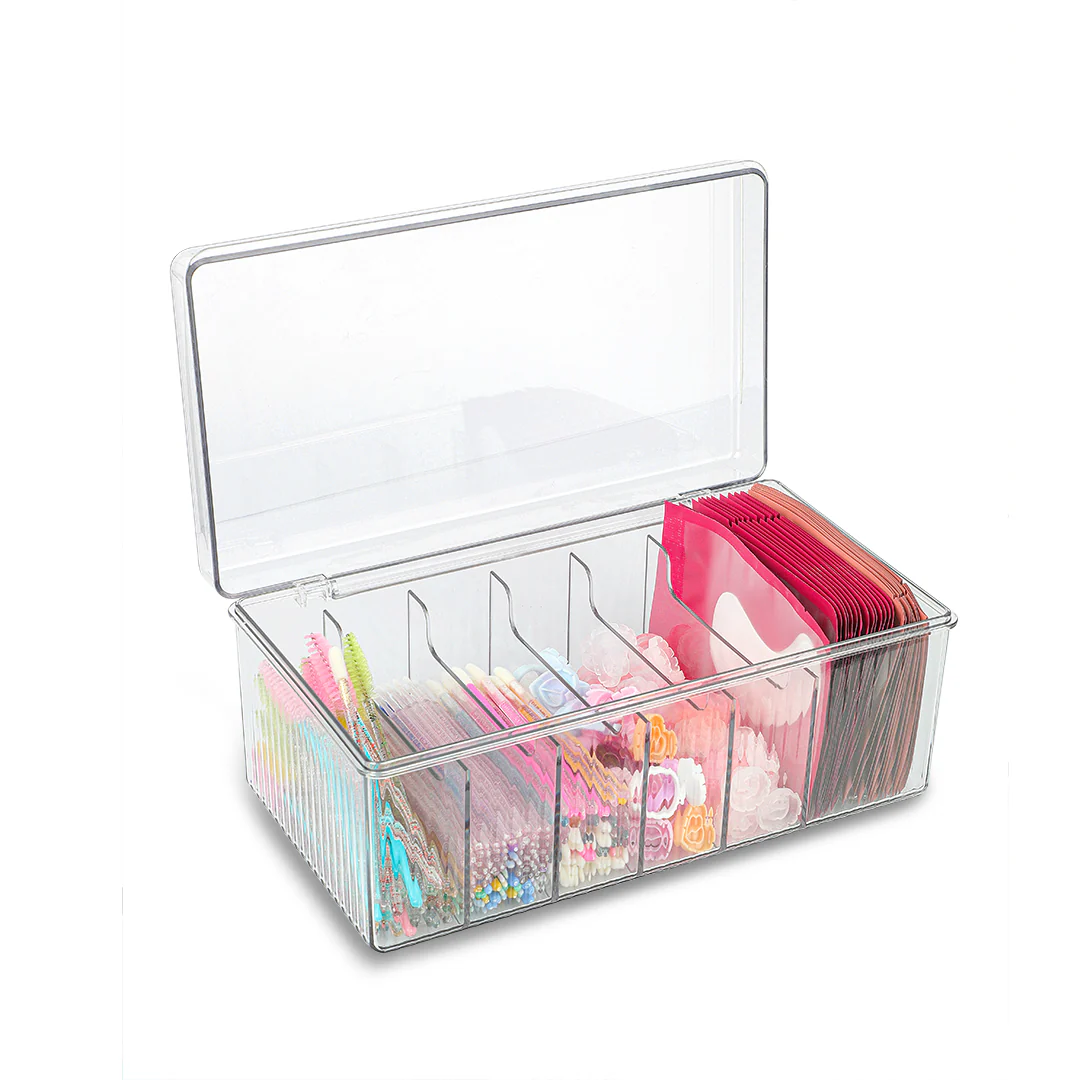 6 Grids Accessories Acrylic Storage Box