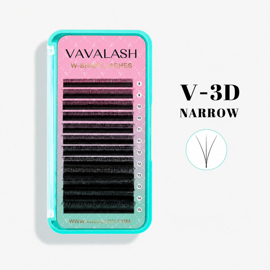 Narrow 3D V-Shape W Volume Lashes 0.07MM
