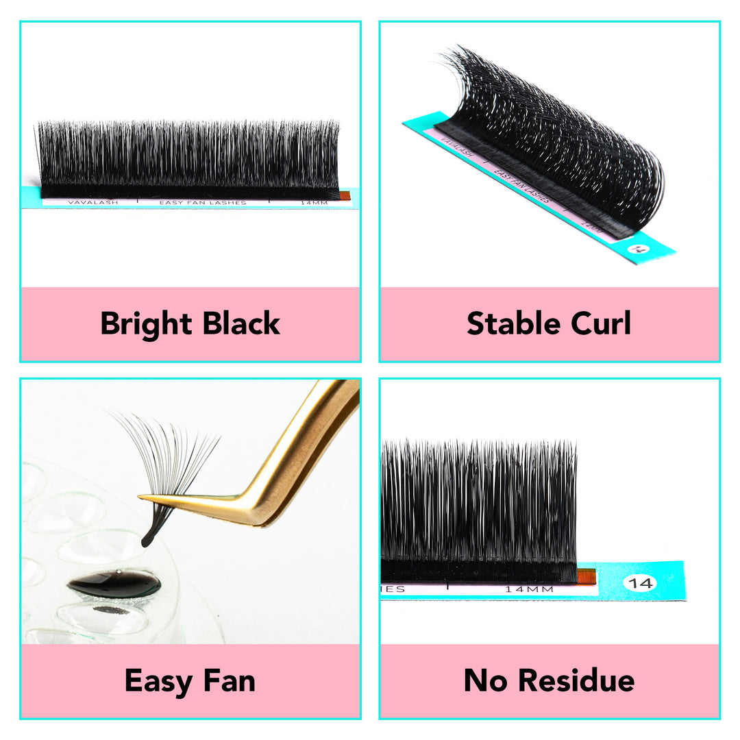 0.05MM 3D Easy Fan Mega Volume Eyelash Extensions
