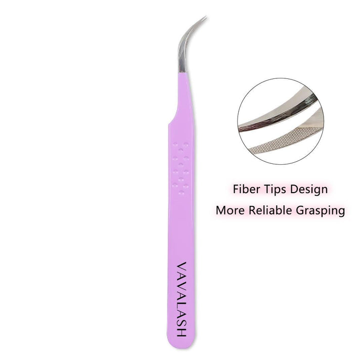 VV-01 Fiber Tip Tweezers for Volume Eyelash Extensions SC - VAVALASH