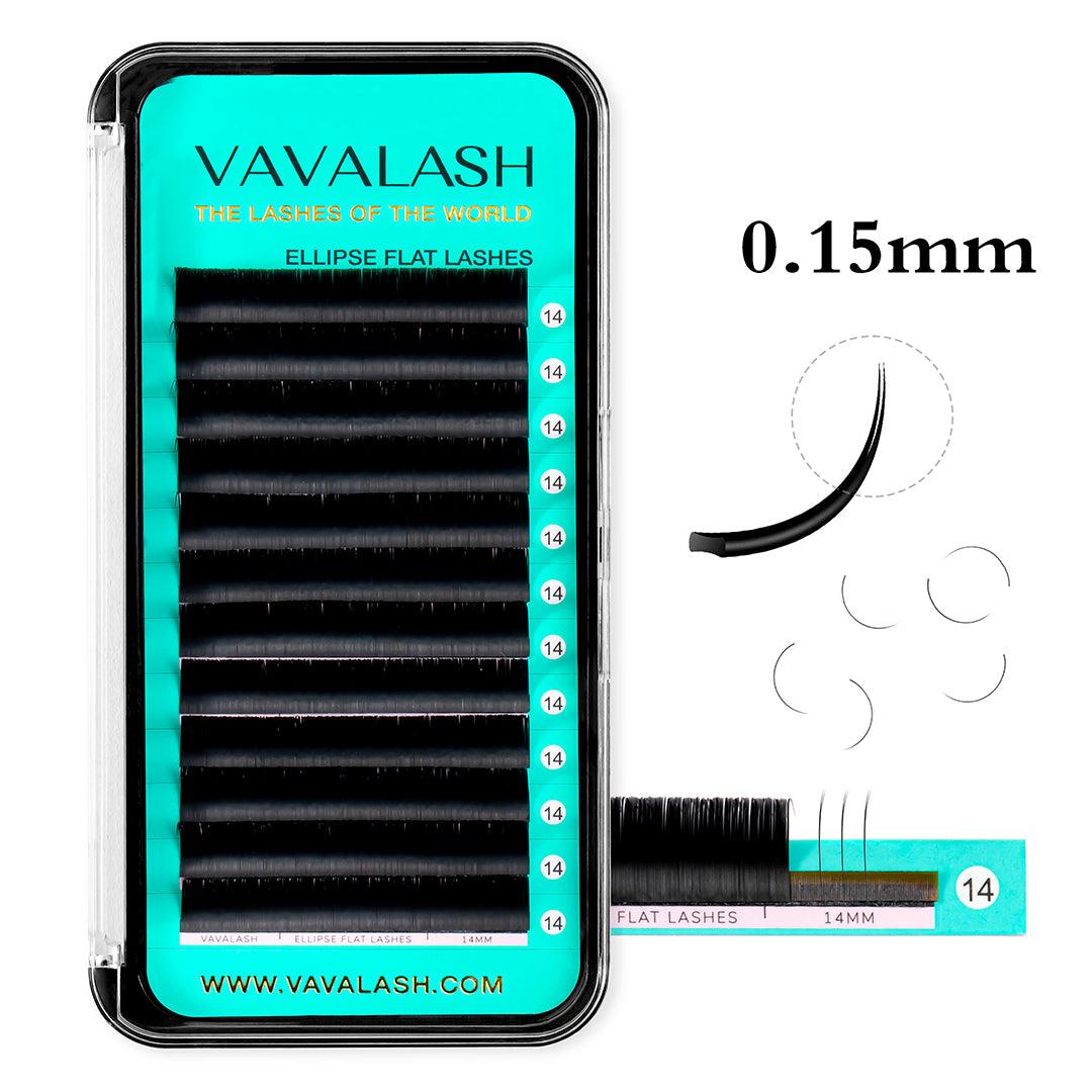 Classic Eyelash Extensions Ellipse Flat Lashes 0.15mm