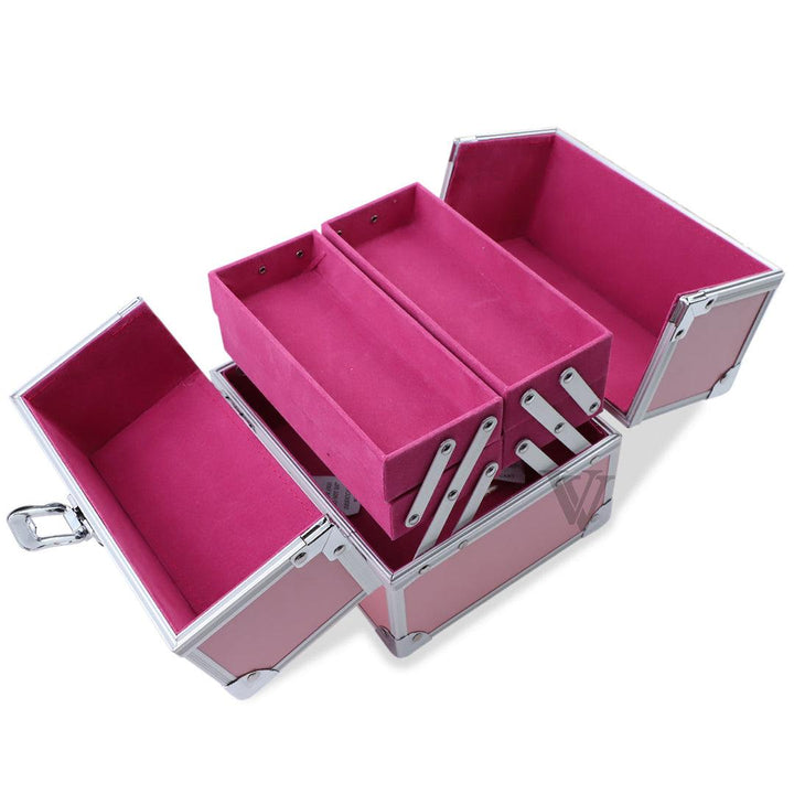 Deluxe Aluminum Alloy Small Pink Eyelash Kit Case