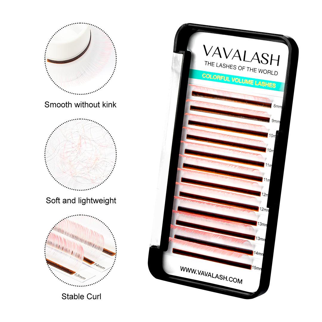 Ombre Colored Lash Individual Premium Eyelash Extensions 0.07mm - VAVALASH