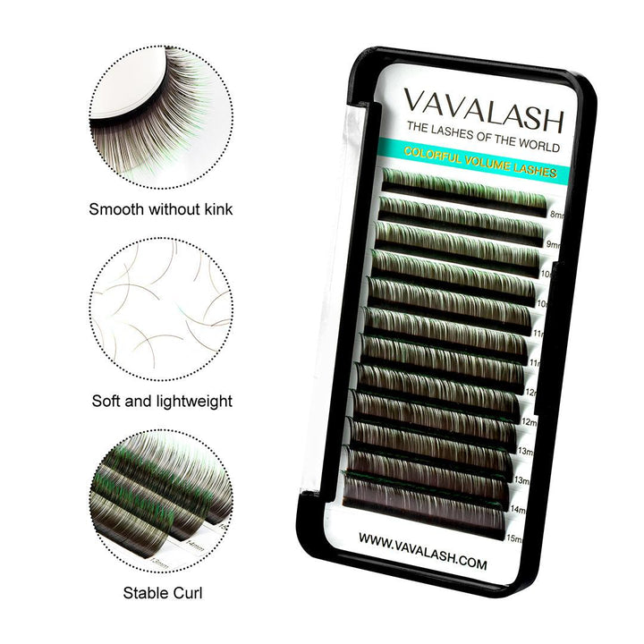 Ombre Colored Lash Individual Premium Eyelash Extensions 0.07mm - VAVALASH