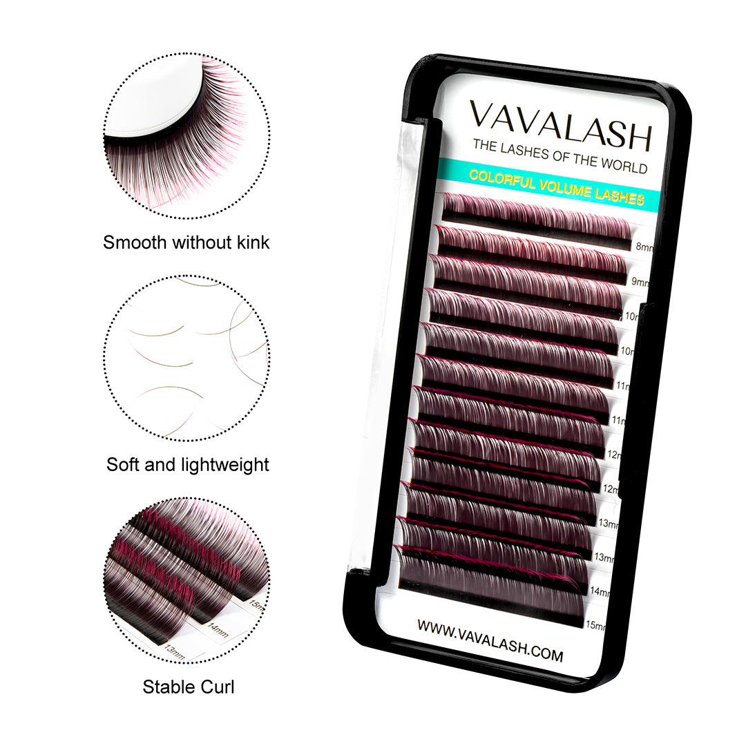 Ombre Colored Lash Individual Premium Eyelash Extensions 0.07mm - VAVALASH