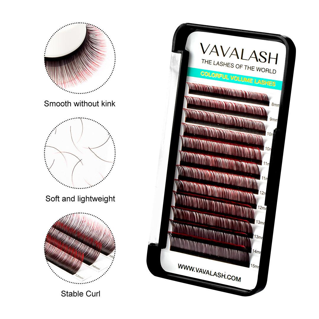 Ombre Colored Lash Individual Premium Eyelash Extensions 0.07mm - VAVALASH