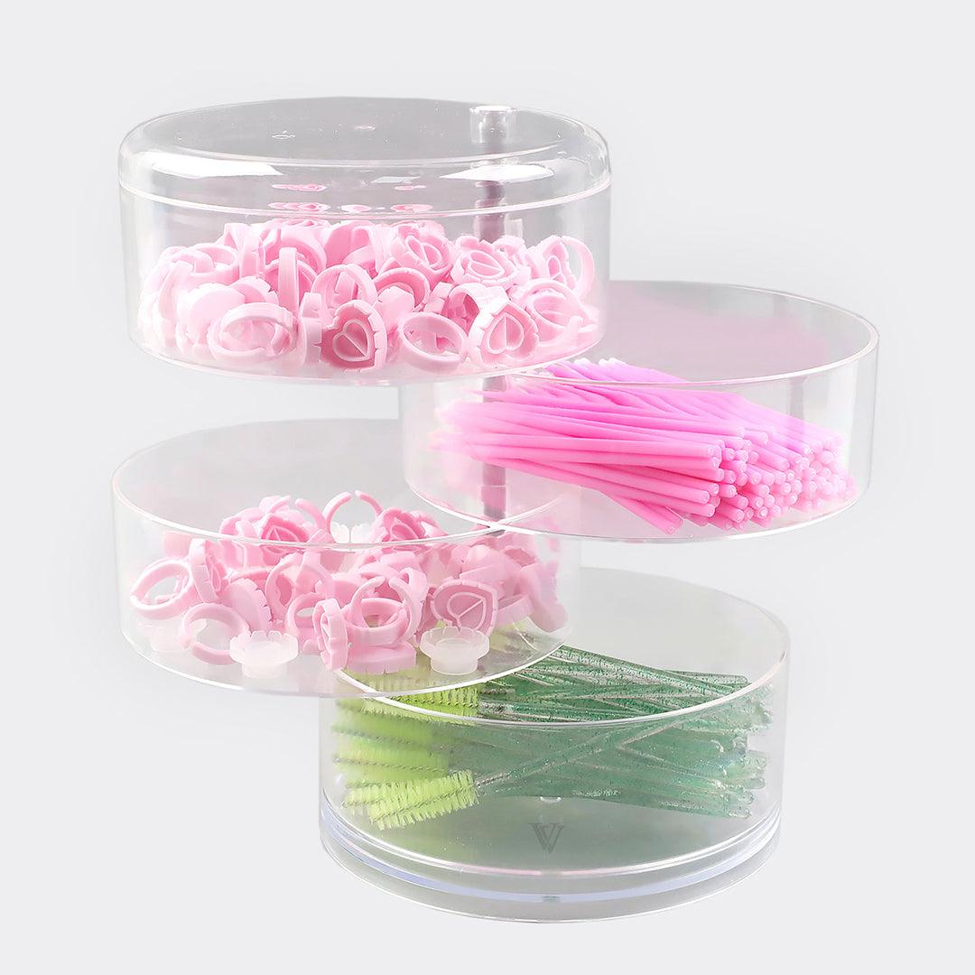 Rotatable Transparent Four-layer Storage Box