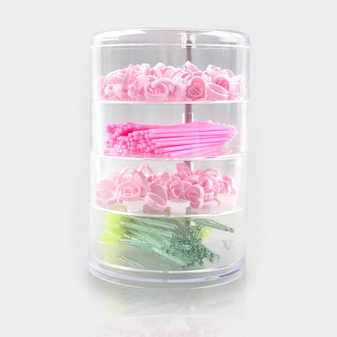 Rotatable Transparent Four-layer Storage Box