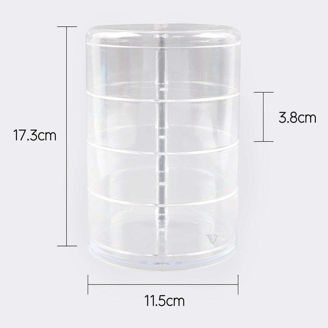 Rotatable Transparent Four-layer Storage Box