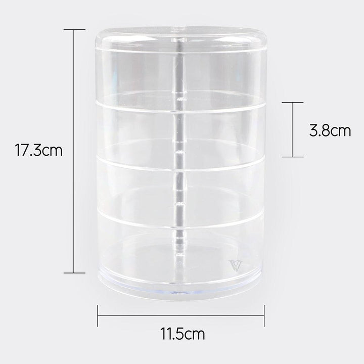 Rotatable Transparent Four-layer Storage Box