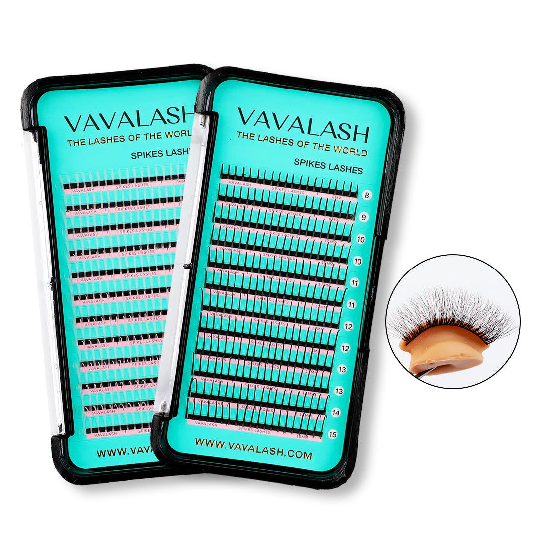 Premade Wispy Spikes Colored Lash Extensions 0.07mm - VAVALASH