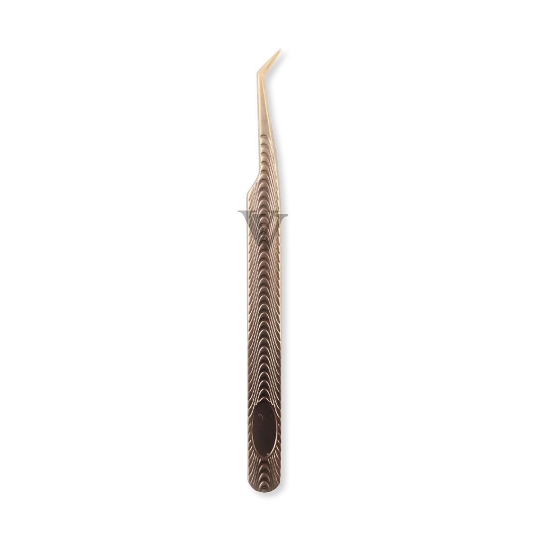 VF-02 Champagne Gold Volume Lash Tweezers - VAVALASH